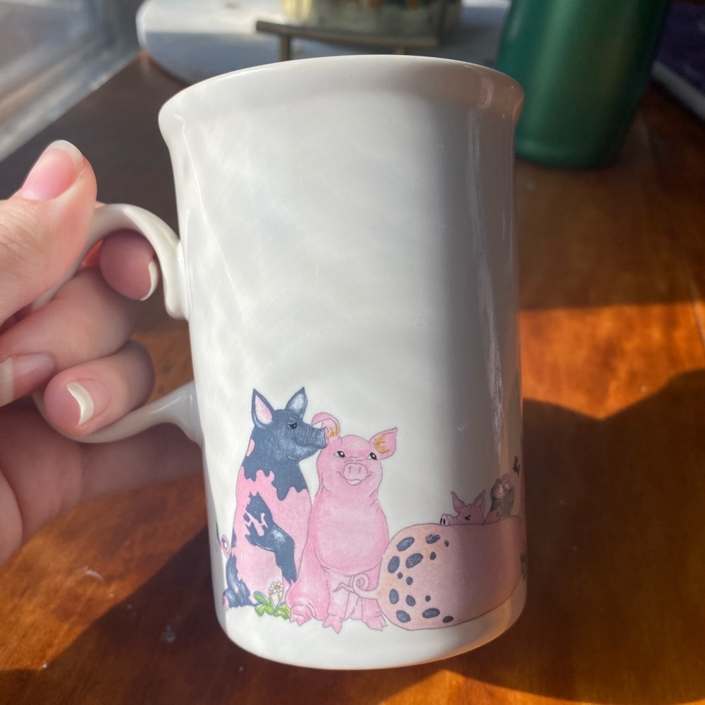 Cute pig ceramic mug